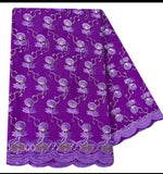 New Small Flower Embroidered Sequined Headscarf/Body-wrap/Shawl /Hijab African ‘Fabric Cotton’