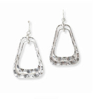 Hammered Teardrop Metal Dangle Earring