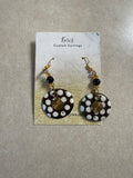 Bone & Brass Earrings, Maasai Design,