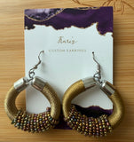 African Elegant Hand-beaded Maasai Round Hoop Earrings