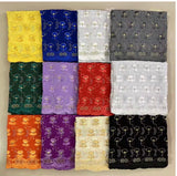 New Small Flower Embroidered Sequined Headscarf/Body-wrap/Shawl /Hijab African ‘Fabric Cotton’