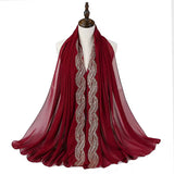 Beautiful Soft Glitter Georgette Scarves-Hajibs