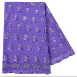 New Small Flower Embroidered Sequined Headscarf/Body-wrap/Shawl /Hijab African ‘Fabric Cotton’
