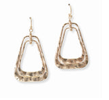 Hammered Teardrop Metal Dangle Earring