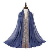 Beautiful Soft Glitter Georgette Scarves-Hajibs