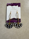 Bone & Brass Earrings, Maasai Design,