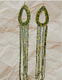 African Beaded Long Earrings