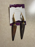 Bone & Brass Earrings, Maasai Design,