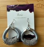 African Elegant Hand-beaded Maasai Round Hoop Earrings