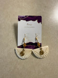 Bone & Brass Earrings, Maasai Design,