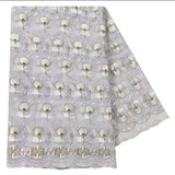 New Small Flower Embroidered Sequined Headscarf/Body-wrap/Shawl /Hijab African ‘Fabric Cotton’
