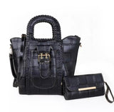 Stylish Top Handle Tote With Matching Clutch
