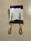 Bone & Brass Earrings, Maasai Design,