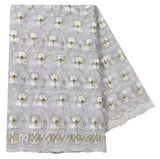 New Small Flower Embroidered Sequined Headscarf/Body-wrap/Shawl /Hijab African ‘Fabric Cotton’