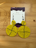 African Statement Earrings by Kari | Maasai-Inspired Colorful Beaded Earrings