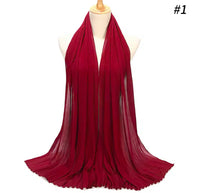 Kari's Pleated Georgette/Chiffon Scarves