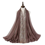 Beautiful Soft Glitter Georgette Scarves-Hajibs