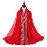 Beautiful Soft Glitter Georgette Scarves-Hajibs