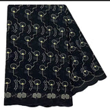 New Small Flower Embroidered Sequined Headscarf/Body-wrap/Shawl /Hijab African ‘Fabric Cotton’