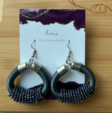African Elegant Hand-beaded Maasai Round Hoop Earrings
