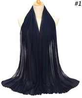 Kari's Pleated Georgette/Chiffon Scarves