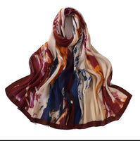 Kari's Water Colors Pleated Georgette/Chiffon Scarves.