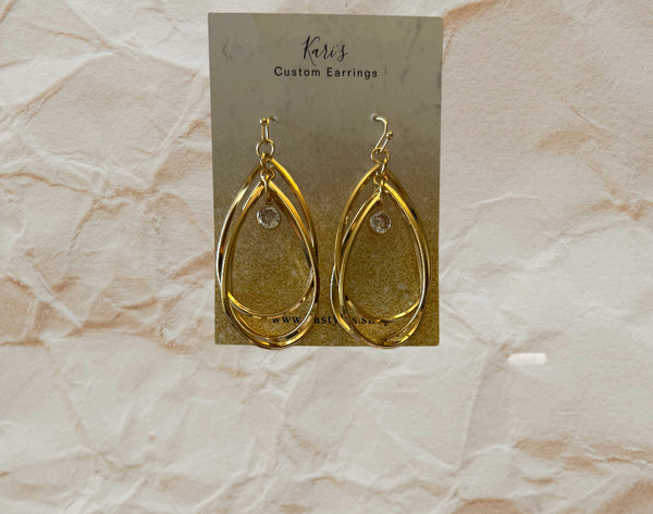 Dangling Rhinestone Earrings