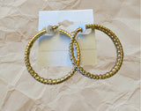 Earrings with Rhinestone Crystal Hoop Earrings