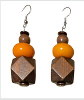 Kari’s Colors Of Amber Wood Earrings