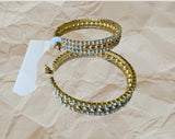 Earrings with Rhinestone Crystal Hoop Earrings