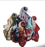 Kari's Water Colors Pleated Georgette/Chiffon Scarves.