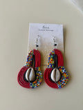 Cowrie Shell Beaded Earrings