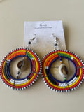 Cowrie Shell Beaded Earrings