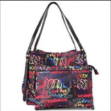 Adventurous 2 Bags  In 1 Street Art HandBag & Wristlet